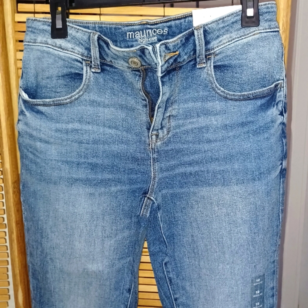 Nwt maurices high rise raw cut jeggings sz 10 regular
